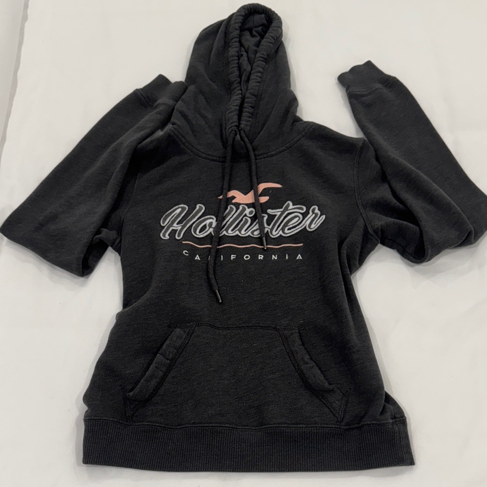 Hollister Charcoal Hoodie with Logo